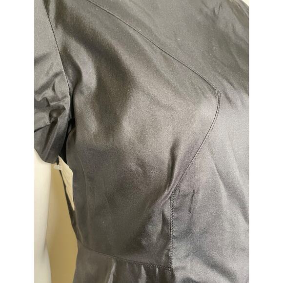 Shamask Black Silk Linen Dress 10 12 14 NWT $1600 Evening - Picture 11 of 16